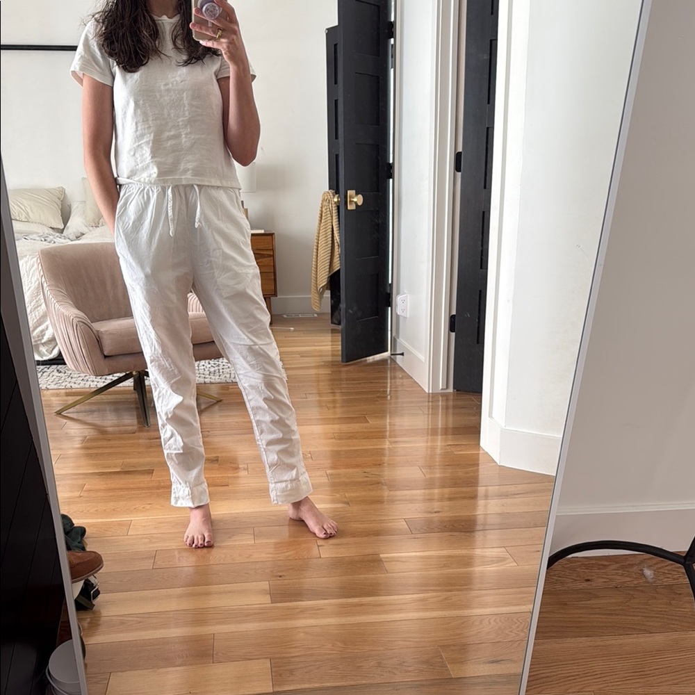 Save khaki White cotton chinos